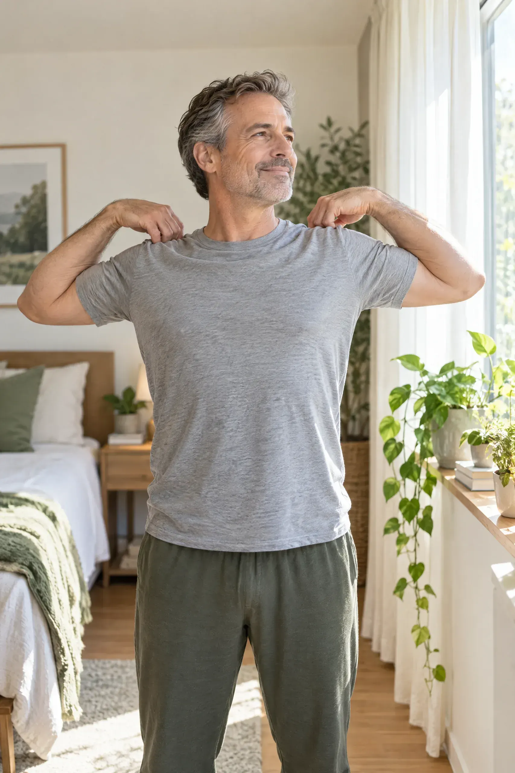 Client describing slow recovery and stiffness during an inflammation support consult at Aspire Trim Clinic, Charlotte, NC