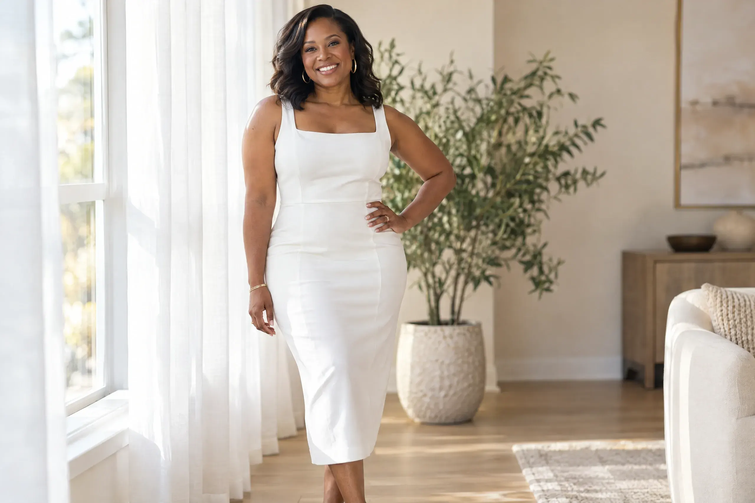 Upper arm and abdomen skin laxity after weight loss being assessed at Aspire Trim Clinic near Charlotte, NC